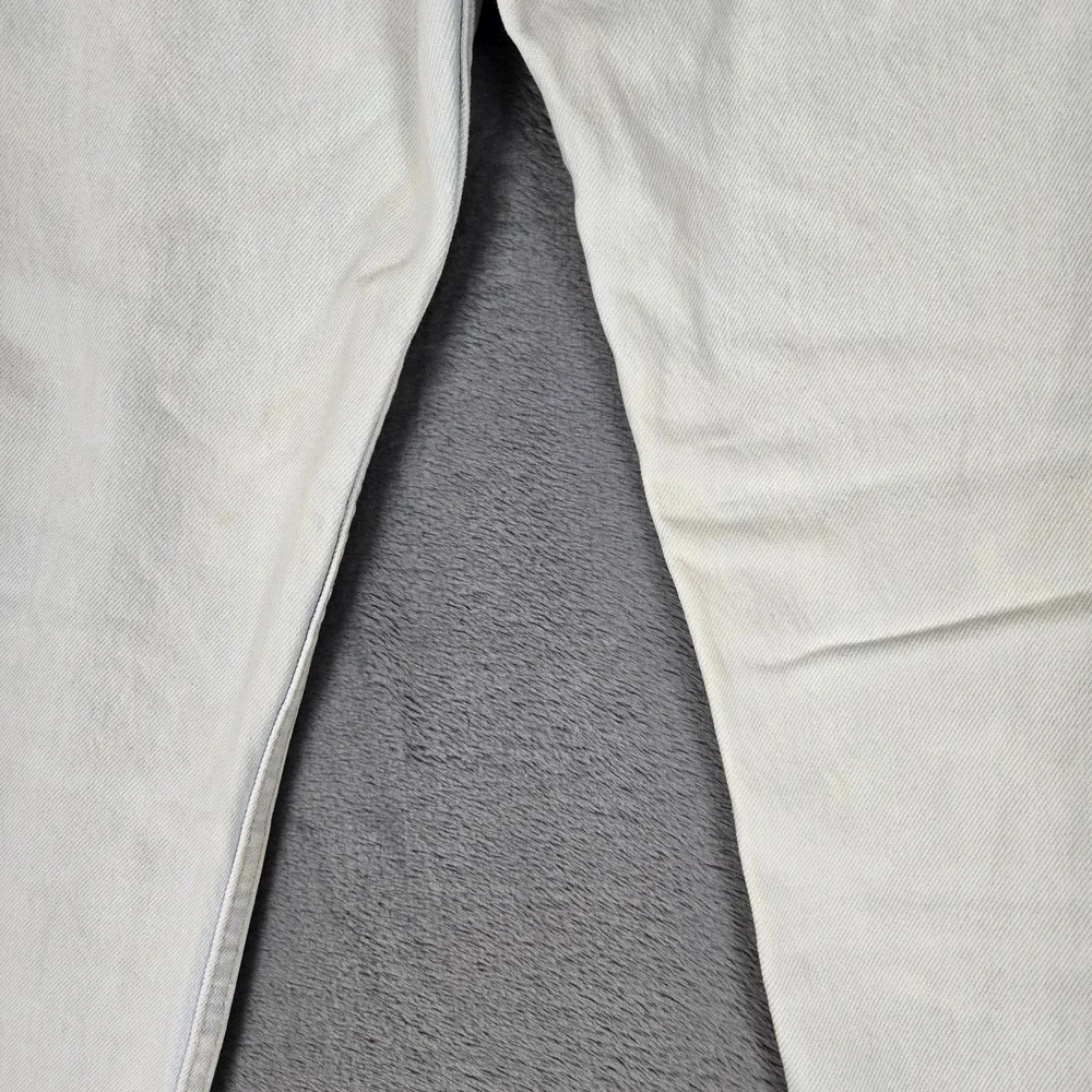 Vintage Levis 501 Jeans Mens 35x32 (Fit 32x30) White Straight Button Fly USA 80s